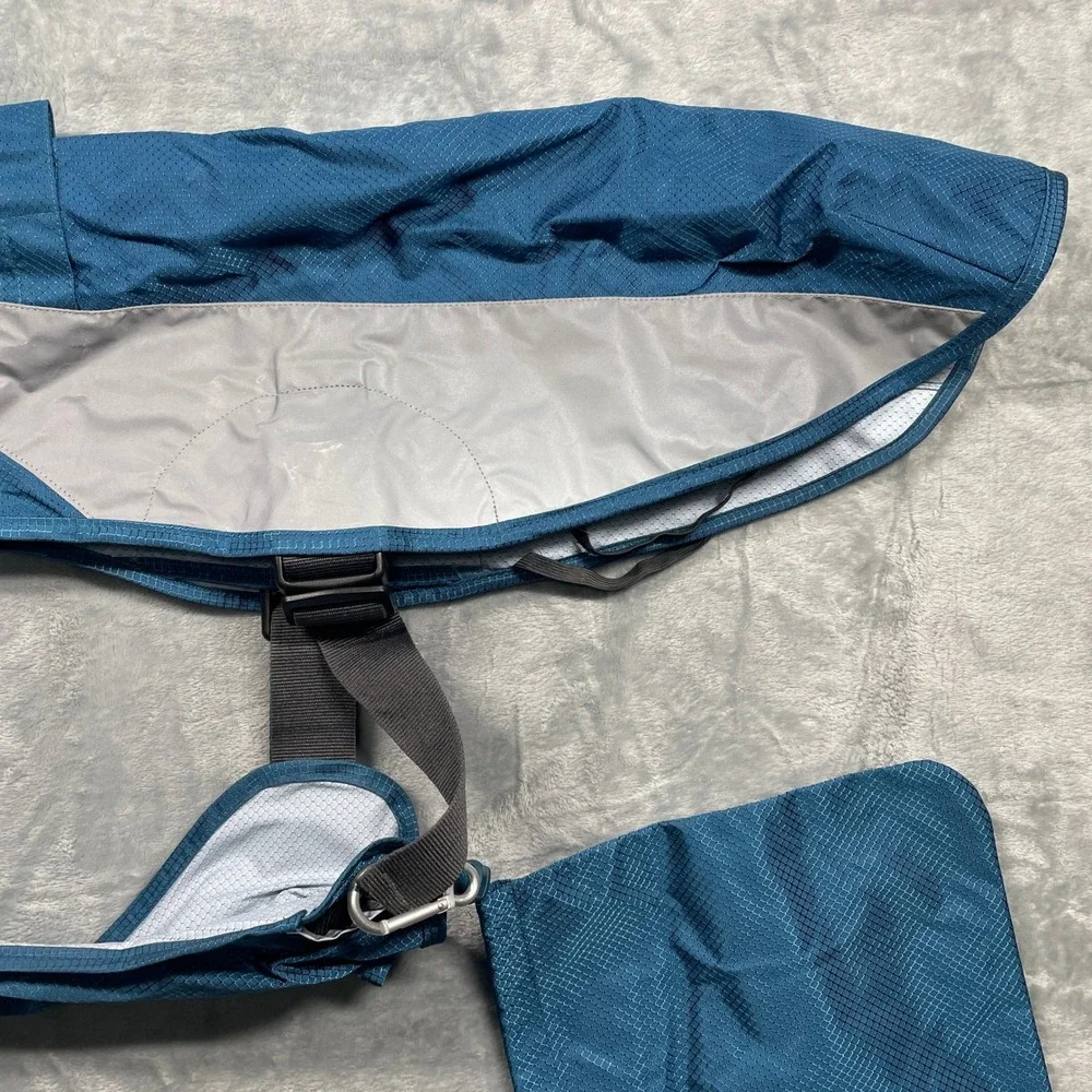 Arcadia Trail Teal Dog Raincoat Nylon Waterproof‎ Pouch Included XL